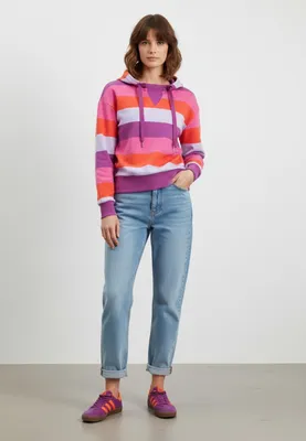 Produktbild von Damen Hoodie Risch mit Blockstreifenmuster, Größe L