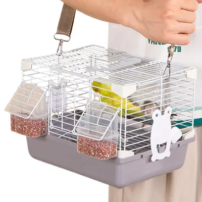 Produktbild von Elzusha – Tragbarer Vogelkäfig für kleine Vögel – Leichter Reisekäfig