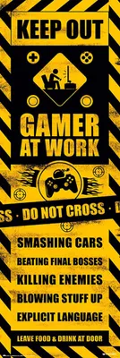 Produktbild von Poster Tür Gameration Gaming Vorsicht