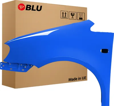 Image de BLU Aile Compatible avec VW Volkswagen Caddy III 3 2K LA5C Gauche Blau SurfBlau | 2004-2010 | Avant | Peint| Prêt à Monter | Acier