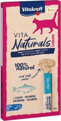 Obrázek produktu pro Vitakraft Naturals Liquid, Pamlsky, Kočka, Univerzální, Losos, Bez cukru