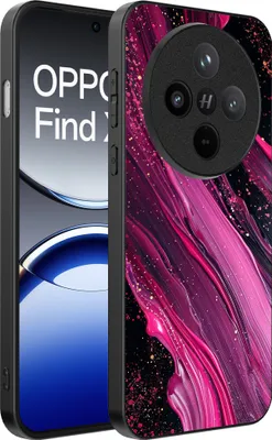 Produktbild von Smartphonica Telefon Fall geeignet für Oppo Find X8 Pro mit Marmor-Druck - TPU zurück Abdeckung Fall Marmor-Design - lila rosa