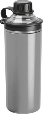 Produktbild von Doppelwandige Edelstahl Trinkflasche / 500ml / Farbe grau