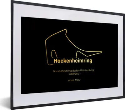 Produktbild von MuchoWow® Gerahmtes Poster Deutschland - Formel 1 - Rennstrecke 40x30 cm - Poster mit Schwarzem Bilderrahmen Wandposter Rahmen Foto Bilder - Bilderrahmen - Poster im Rahmen