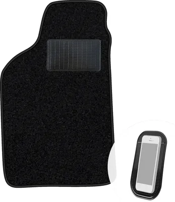Produktbild von moto-MOLTICO Fahrer Fußmatte Auto Velours Fahrerseite Autoteppiche Schwarz Fahrermatte 1-teilig passend für Peugeot 106 1996-2003