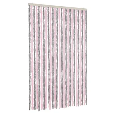 Immagine prodotto di vidaXL Tenda Fly grigio argento e rosa 118x220 cm in ciniglia