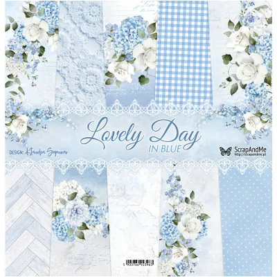 Zdjęcie produktu dla Zestaw papierów do scrapbookingu 30x30 - ScrapAndMe - Lovely Day In Blue