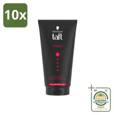 Obrázek produktu pro 10 kusů stylingového gelu Taft Power 5 – silná fixace – 150 ml – balení