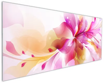Produktbild von Wallario Küchenrückwand aus Glas, Größe: 125 x 50 cm, Motiv: Pinkes Blumenbuket | Spritzschutz | abwischbar | pflegeleicht | in