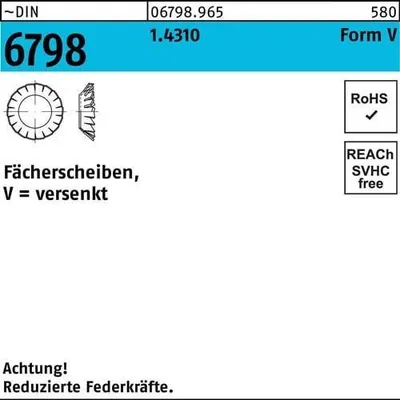 Produktbild von Reyher  Fächerscheiben DIN 6798 1.4310 V 10,5 (1000 Stück)