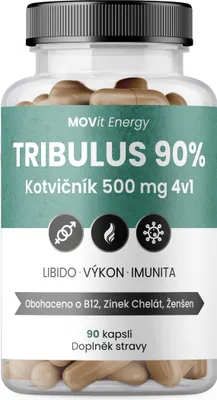 Obrázek produktu pro Tribulus 90% Kotvičník 500 mg 4v1, 90 kapslí