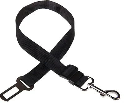 Produktbild von Auto Sicherheitsgurt für Hunde – Verstellbar 45–72 cm – Anschnallgurt mit Karabiner – Schwarz