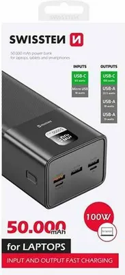 Obrázek produktu pro Swissten 22013942, 50000 mAh, Lithium-polymerová (LiPo), Černá