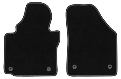 Imagen del producto de Alfombrillas delanteras de moqueta punzonada para Volkswagen Caddy 2K 2FL desde 2013 (monovolumen) – 2 piezas, negras, a medida – Wielganizator BASIC