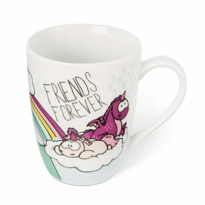 Produktbild von NICI Theodor & Friends Tasse Einhorn-Drache Ruby de la Rosa, Teetasse, Kaffeebecher, Kaffee Becher, Porzellan, 350 ml, 45701