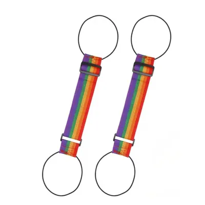 Produktbild von 2er Set Verstellbarer elastischer Koffergurt, Kofferband mit verstellbarer Länge von 26 bis 41cm - LUGSTRAP Irisierend