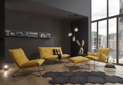 Produktbild von Designer Sessel Lese Sessel Loungesessel Einzelsessel Gestell Metall Relax Sessel
