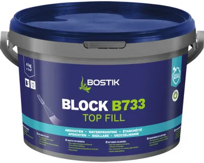 Produktbild von Bostik Block B733 Top Fill Bitumenspachtelmasse 4kg Eimer