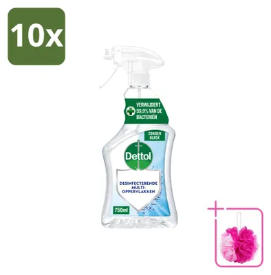 Produktbild von 10 x Dettol Allesreiniger Spray ohne Bleiche - 750 ml - Sparpackung - 10 Stücke