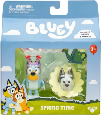 Zdjęcie produktu dla Figurki Bluey i Bingo Wiosna 2 sztuki