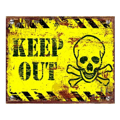 Produktbild von Clayre & Eef Textschild 33x25 cm Gelb Eisen Warning