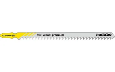 Produktbild von Metabo 5 Stichsägeblätter fast wood premium 126/ 4,0 mm, BiM