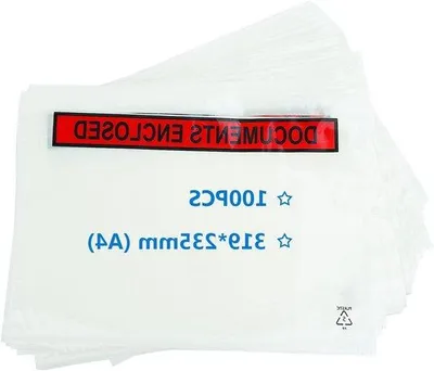 Immagine prodotto di Buste trasparenti in plastica per documenti, formato A4, 100 pezzi