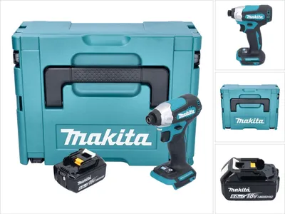 Produktbild von Makita DTD 157 G1J Akku Schlagschrauber 18 V 140 Nm 1/4" Brushless + 1x Akku 6,0 Ah + Makpac - ohne Ladegerät