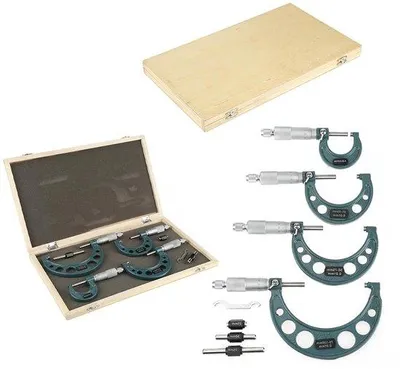 Zdjęcie produktu dla Zestaw mierników metalowych Diktemeter – suwmiarka cylindryczna – precyzyjny pomiar – zakres pomiarowy 0–100 mm – dokładność 0,01 mm – kolor srebrny