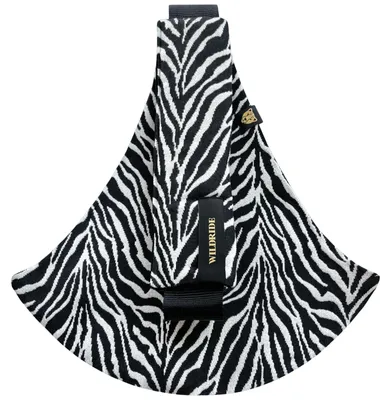 Produktbild von Wildride Kindertrage, leichte Hüfttrage für Kleinkinder ab 9 Monate, ergonomisches Design, bis 20 kg, Zebraprint Schwarz