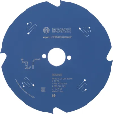 Produktbild von Kreissägeblatt AD 190mm Z.4 TCG Bohr.30mm Schnitt-B.2,2mm HM BOSCH