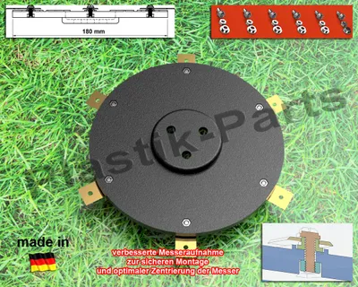 Immagine prodotto di Disco lama 6 lame Disco lama per WORX Landroid L1500 L2000 WR153E WR155E senza lama