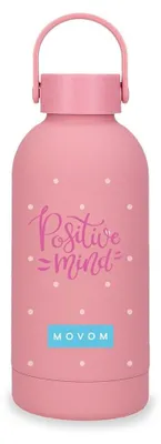 Edelstahl-Trinkflasche 350 ml, Rosé, 6,5x18,5 cm, doppelwandig