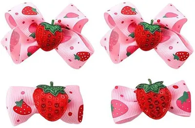 Produktbild von Kleine Aardbei Haarspeldjes für Mädchen, 4 Stück, Kinderhaaraccessoires