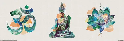 Produktbild von Summer Thornton - Yoga Triptych - Slim-Poster