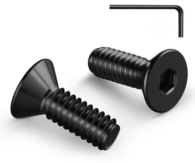 Produktbild von 20 Stück M6 x 25 mm Senkkopfschrauben aus Edelstahl, schwarz