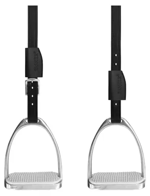 Produktbild von Passier Steigbügelriemen Velvet Touch Mono schwarz, Größe:75 cm