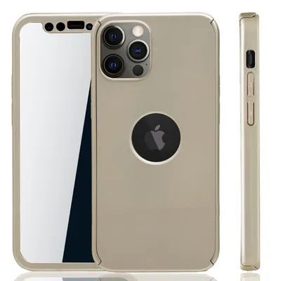 Zdjęcie produktu dla Etui na telefon komórkowy Pokrowiec ochronny na Apple iPhone 12 / 12 Pro Pełna obudowa Ochrona wyświetlacza 360 Gold
