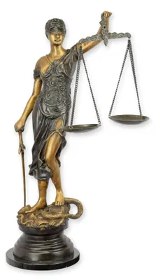 Produktbild von Bronzeskulptur Justitia Replikat Retro Design Dekoration
