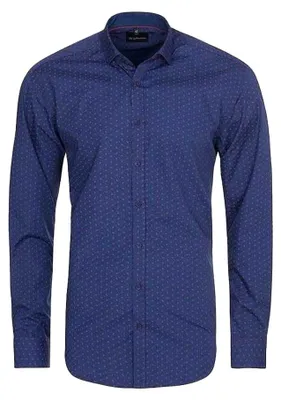 Immagine prodotto di Di Selentino - Camicia "Tenerife" da uomo, vestibilità slim, taglia NA721 (112 cm), colore blu navy scuro