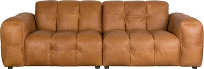 Produktbild von Dutchbone Hackman Sofa 3-Sitzer Leder Cognac/ Braun