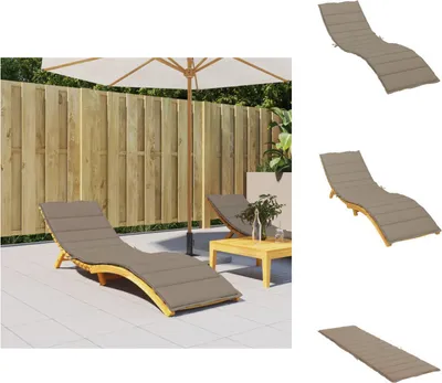 Obrázek produktu pro vidaXL Polštář na lehátko Taupe 200x50x3 cm Oxfordská tkanina - Polštář na sezení