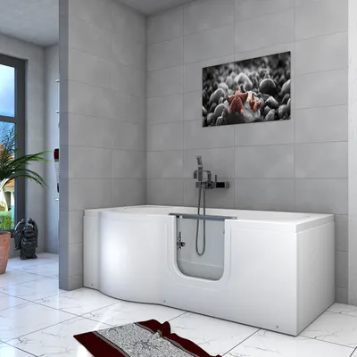 Produktbild von Seniorenwanne mit Tür S12-R Badewanne 85x170cm ohne Armatur