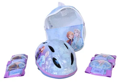 Produktbild von Fahrradhelm Fahrrad Helm Knieschoner Ellenbogenschoner FROZEN Elsa SET