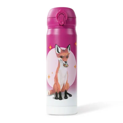 Image de AWAVE® L'école des animaux magiques Gourde 380 ml Acier inoxydable | Rouge baie, Rabbat