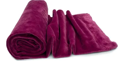 Obrázek produktu pro Pletenina Minky s hladkým vzorem, Amaranth 50 x 160 cm