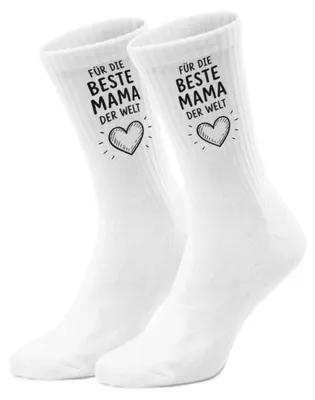 Produktbild von epicsocks Mutterliebe Grüße Mama Herz Socken in 42-46 im Paar
