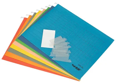 Immagine prodotto di 250460 Cartelle appendibili per documenti, set da 8, formato DIN A4, colorate