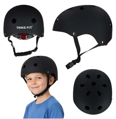 Immagine prodotto di Casco da bicicletta per bambini Trike Fix regolabile con LED, taglia S (48-54 cm), nero