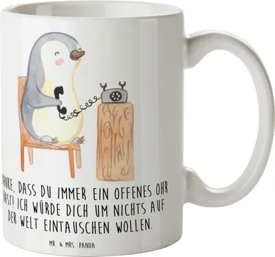 Produktbild von Mr. & Mrs. Panda Geschenktasse Freund fürs Leben - Weiß - Geschenk, Kaffeetasse, wichtig, herzlich, Besonderheit, Kaffeebecher, Aufmerksamkeit, Geschenke, Danke sagen